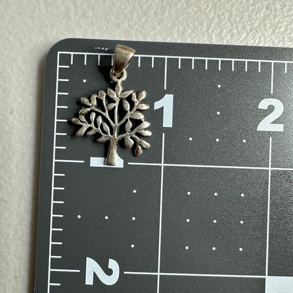 Sterling 925 Silver Tree or Tree Of Life Small Pendant For Necklace - Picture 5 of 5